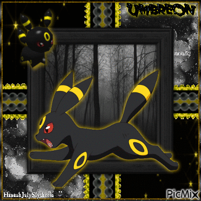 {{{Umbreon Running Through the Forest}}} - Free animated GIF