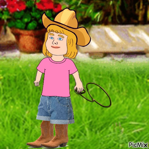 Western baby with lasso 2 - Free PNG