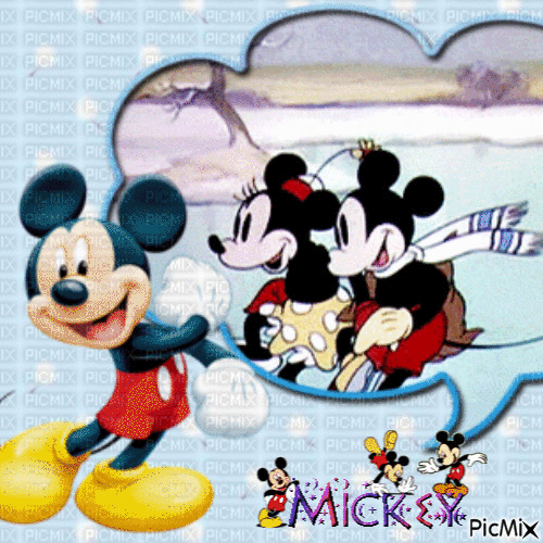 Mickey se souvient - Бесплатный анимированный гифка