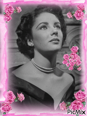 Retro lady´s portrait in black and white - Free animated GIF