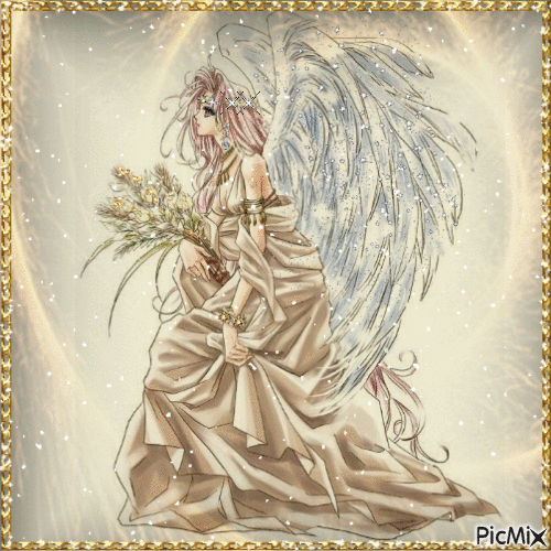 A sweet, gentle Angel. - GIF animado gratis