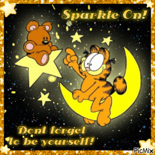 Sparkle on Garfield! - Darmowy animowany GIF