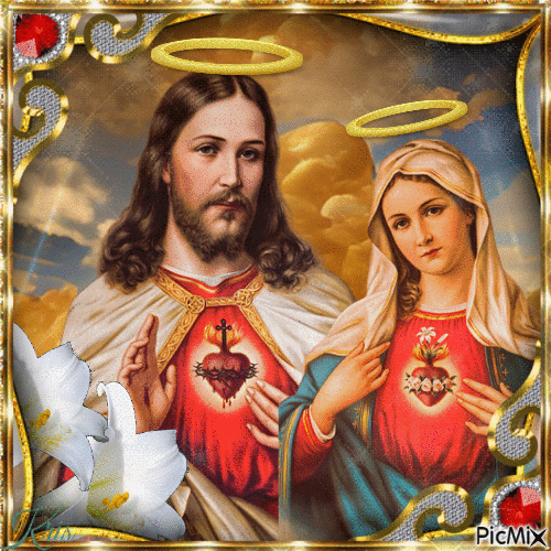 Jésus et Marie - Δωρεάν κινούμενο GIF