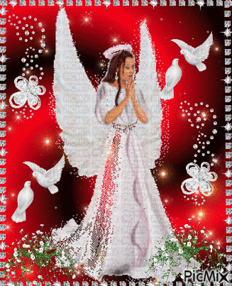 Angel in white. - Free animated GIF