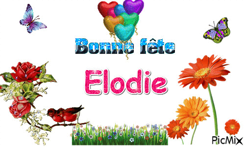 Fête Elodie - Безплатен анимиран GIF