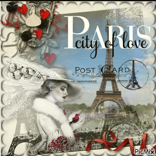Carte Postal de Paris - 無料のアニメーション GIF
