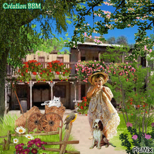Au jardin par BBM - GIF animado grátis