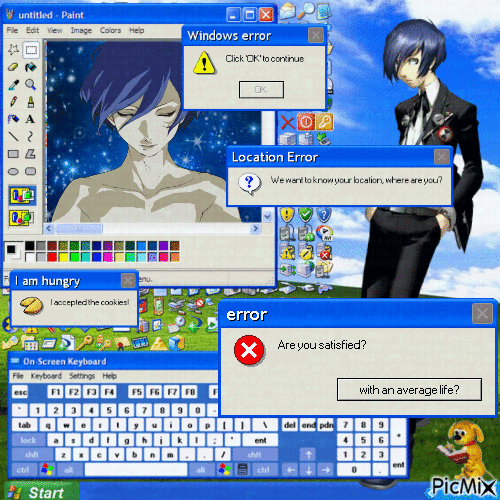 Persona 3 WINDOWS XP - Darmowy animowany GIF