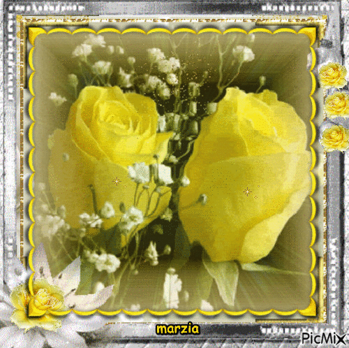 rose jaune - GIF animado grátis