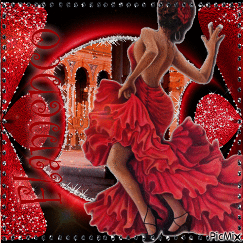 Flamenco-Tänzerin - Бесплатный анимированный гифка
