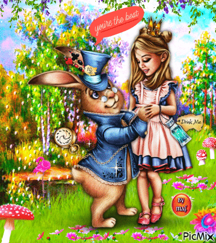 Alice in Wonderland - Animovaný GIF zadarmo