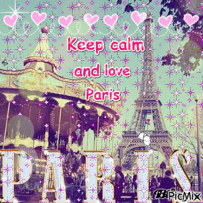 Keep calm and love paris ananasdu02 - GIF animasi gratis
