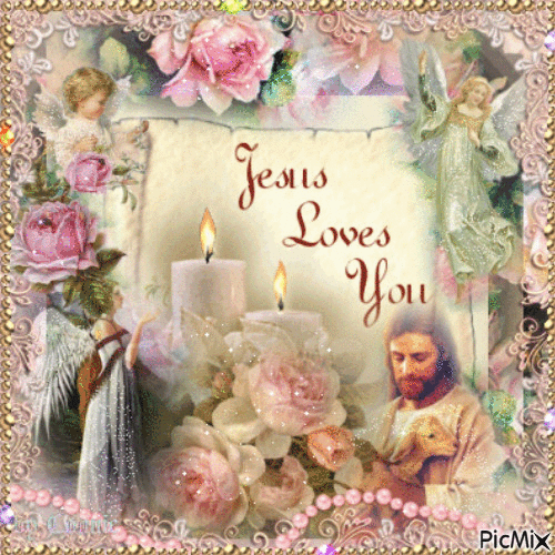 Jesus Loves You - Animovaný GIF zadarmo