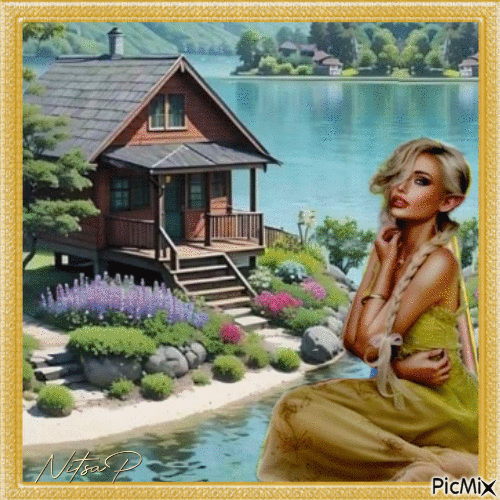 A walk to my cottage - GIF animate gratis