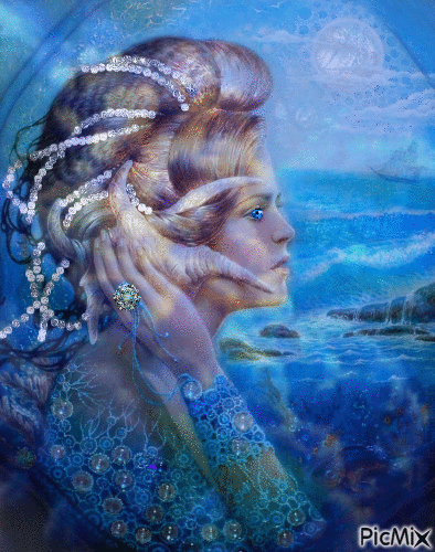 Морская царица Беловодовой - Бесплатный анимированный гифка