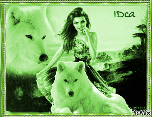 Belle et le loup - Ingyenes animált GIF