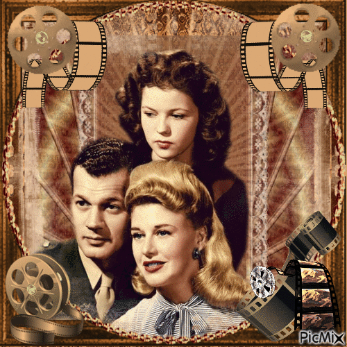 Ginger Rogers, Shirley Temple, Joseph Cotten - Free animated GIF