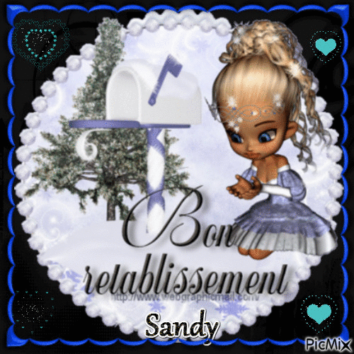 Bon rétablissement a ma fille Sandy - GIF animate gratis