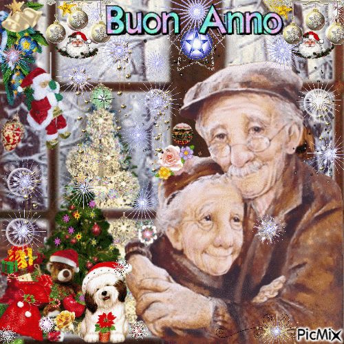♥♥ Buon Anno a tutti i Nonni ♥♥ - 無料のアニメーション GIF