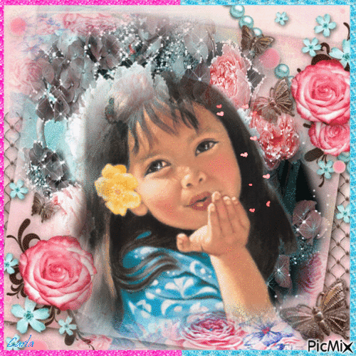Portret van een Kind - Darmowy animowany GIF