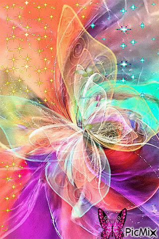 Colorful butterfly - Безплатен анимиран GIF