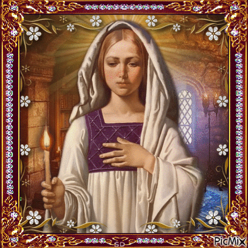 Maria und ein Licht der Hoffnung - Gratis animeret GIF