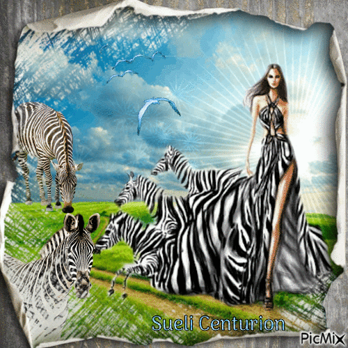 Vestido Zebra - Безплатен анимиран GIF