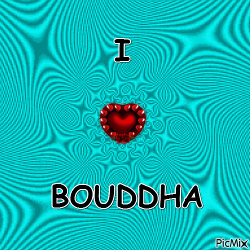 I love bouddha - Animovaný GIF zadarmo