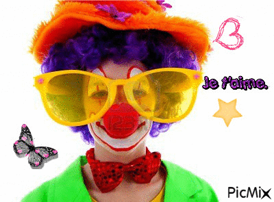 le clown du cirque - GIF animé gratuit