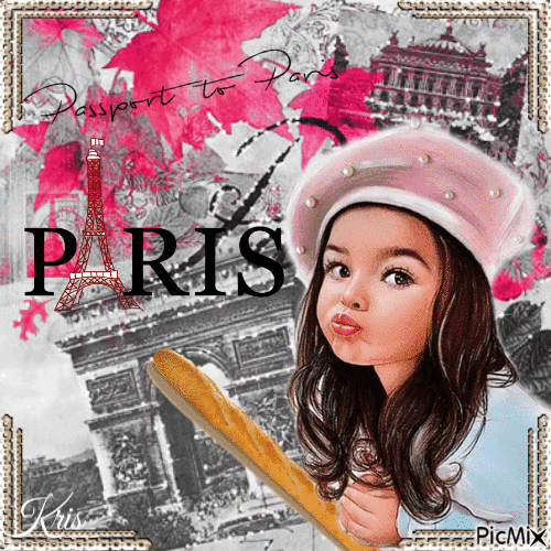 Enfant à Paris - Бесплатный анимированный гифка