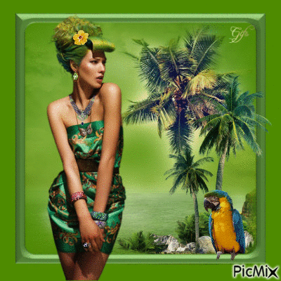 Tropical green - GIF animé gratuit