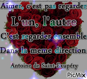 Citation d'amour - Бесплатный анимированный гифка