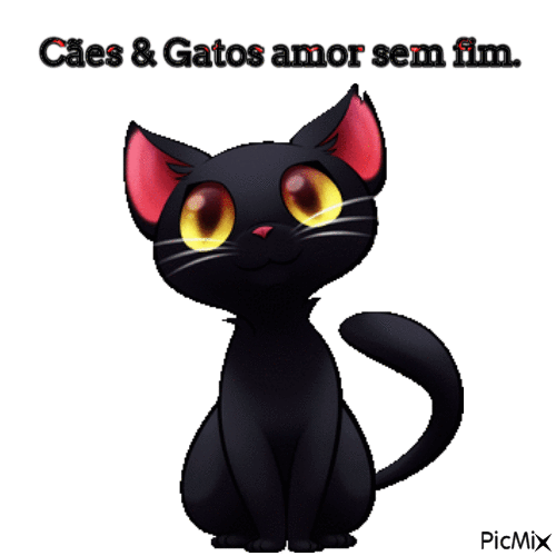 Cães & Gatos amor sem fim. 2 - Бесплатный анимированный гифка