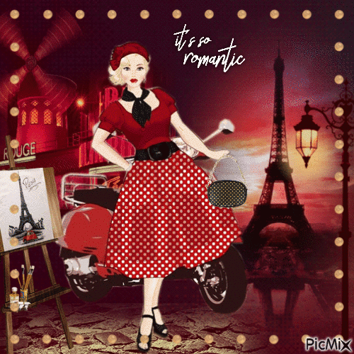 Polka Dots in Paris - GIF เคลื่อนไหวฟรี