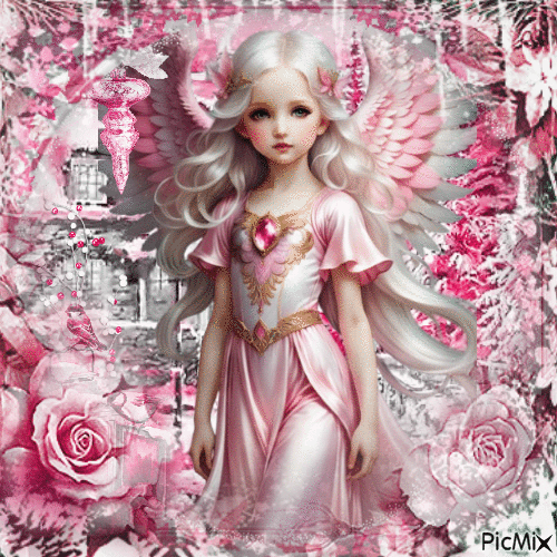 Pink Angel - Бесплатни анимирани ГИФ