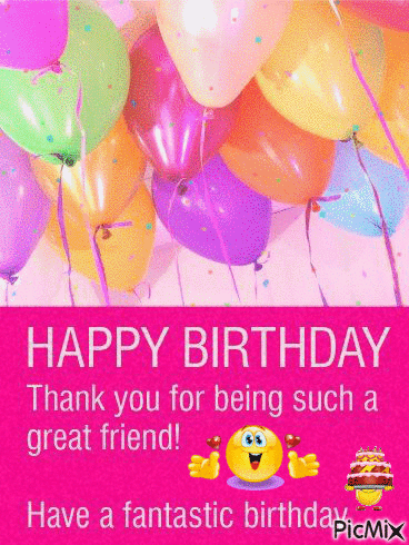 Thank you, family & friends, for birthday wishes - GIF animado grátis -  PicMix