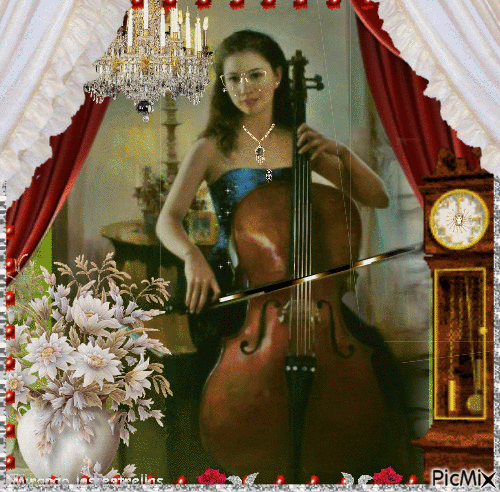 Sonata para violonchelo!Tras años de esporádicos dolores, a Julia - GIF animado grátis