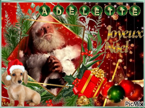 Joyeux Noël Adelette - PNG gratuit