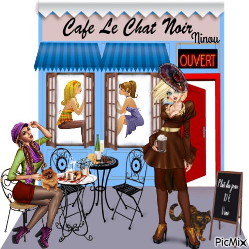 Café le Chat Noir ! - Free PNG