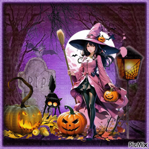 Manga Halloween. - GIF animasi gratis