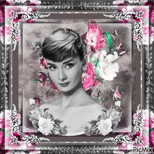 Audrey Hepburn, Actrice Britannique - Gratis animerad GIF