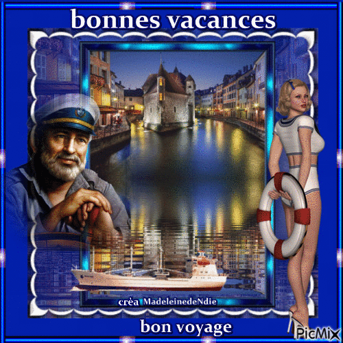 bonnes vacances, bon voyage - Бесплатный анимированный гифка