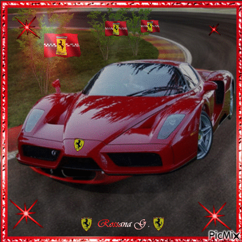 Voiture Ferrari - Nemokamas animacinis gif