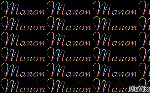 Prénom Manon - Gratis animeret GIF