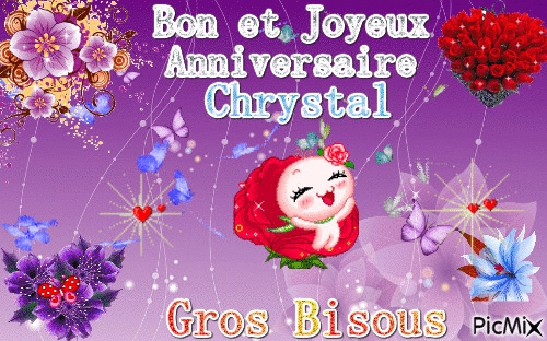 Anniversaire Chrystal - Free animated GIF