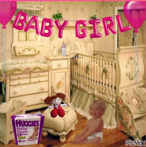 Baby in nursery - kostenlos png