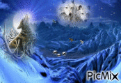 La nuit des loups - GIF animado grátis