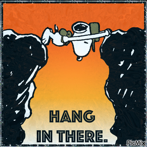 Hang In There - Darmowy animowany GIF