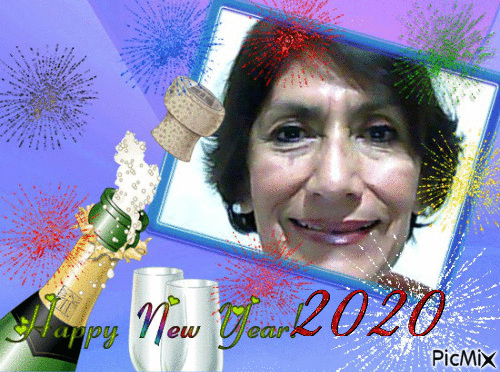 Feliz año nuevo 2020 !! - GIF animé gratuit