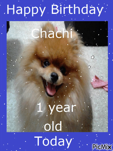 Chachi's bday - Бесплатный анимированный гифка